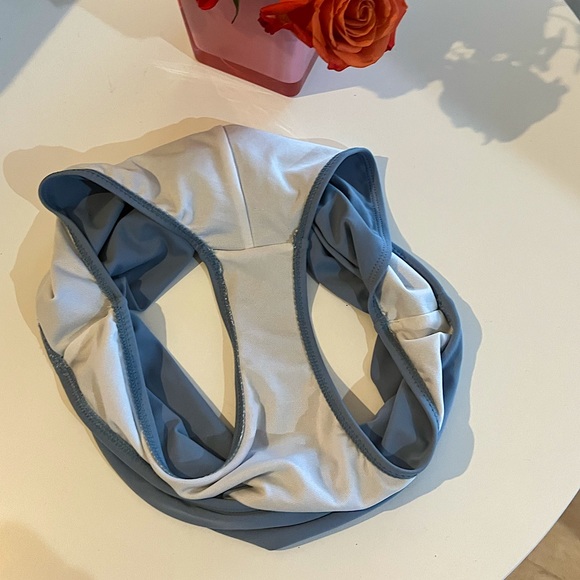 ⚡️LIKE NEW⚡️ Shekini Blue Ruched Bikini Bottoms - Womens Size Small - Picture 3 of 3